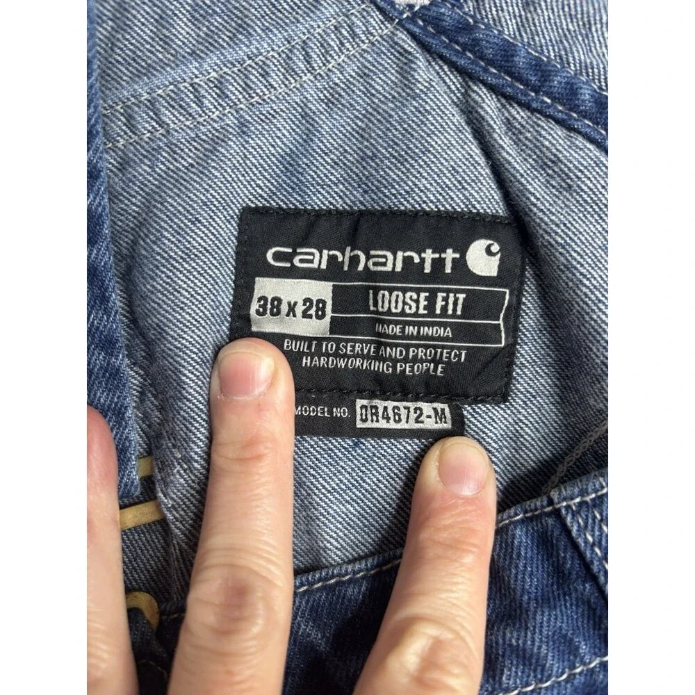 Carhartt Loose-Fit Denim Bib Overalls Men’s  38x28